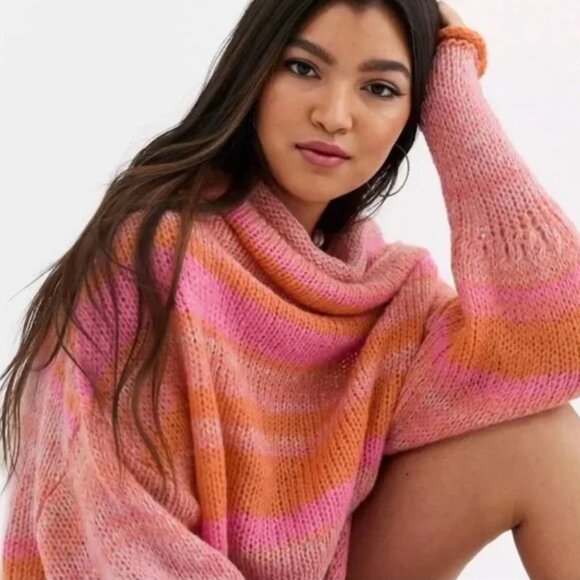 Free People Candy Stripe Wool Alpaca Blend Tunic Sweater - Picture 2 of 14